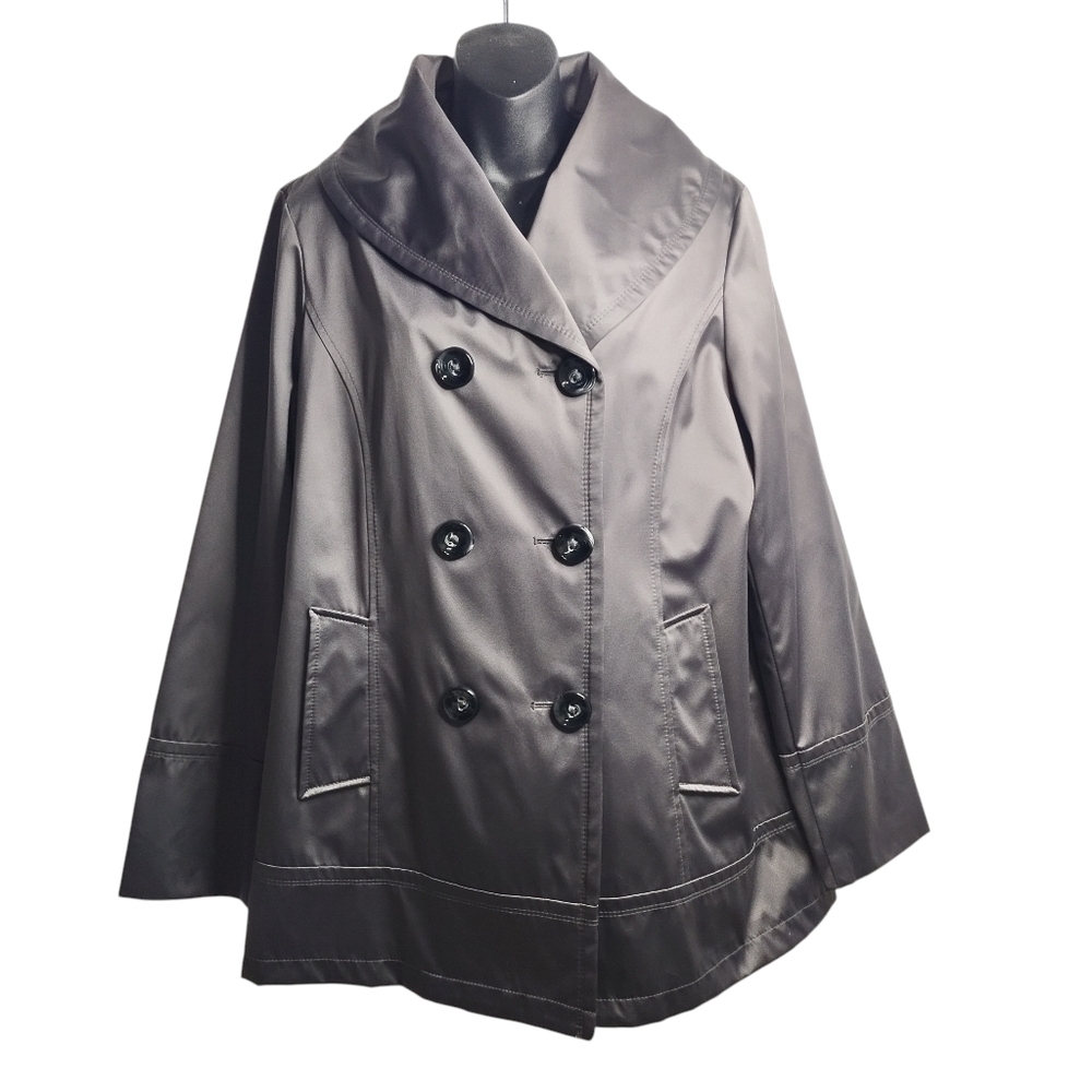 Apt. 9 Women’s Jacket Double Breasted Shawl Collar Charcoal Size XL